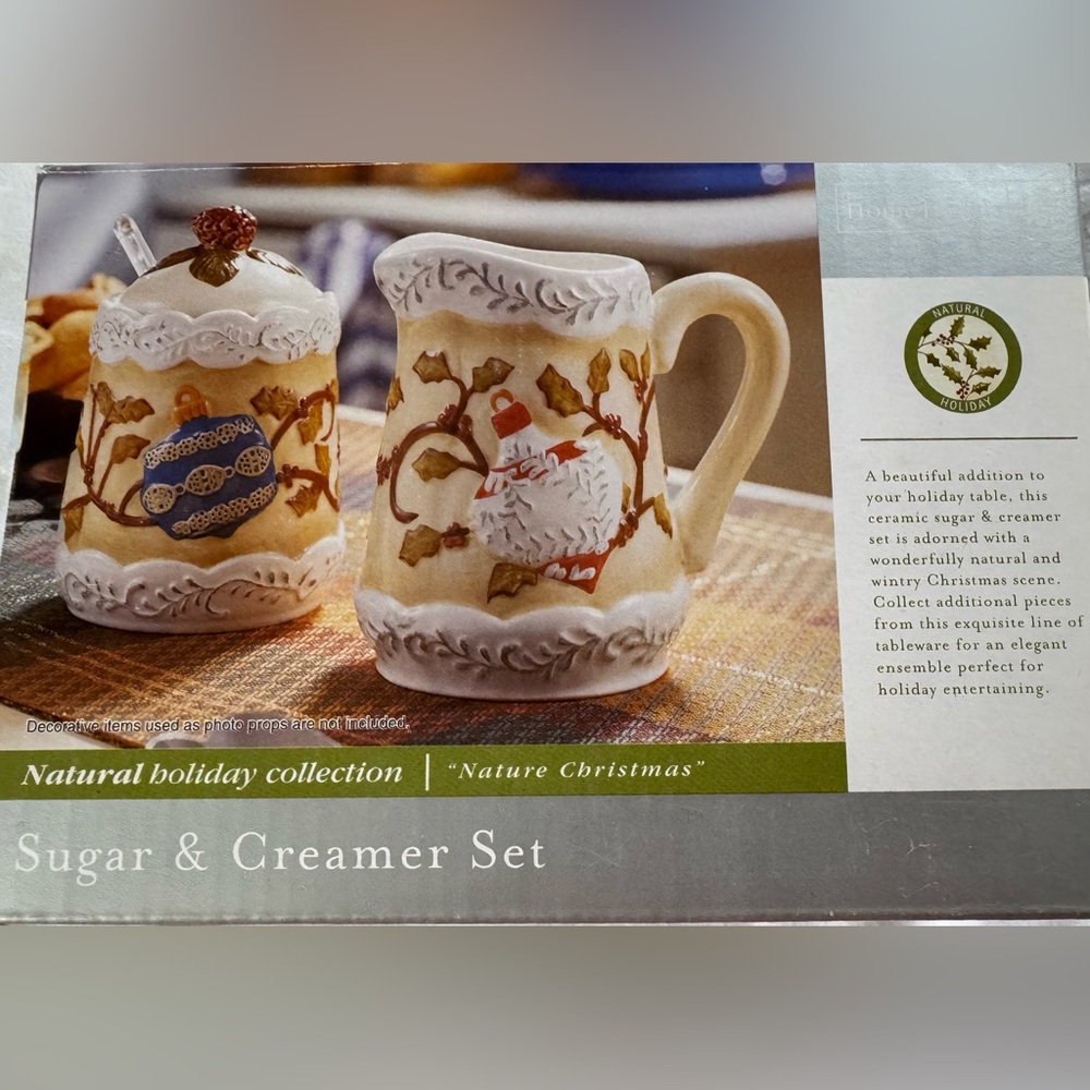 Home Trends Christmas Sugar & Creamer Set